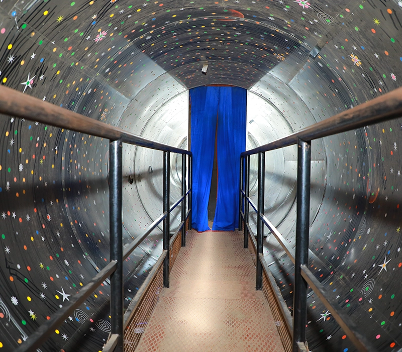Illusion Tunnel at Night park in Yercaud Skypark