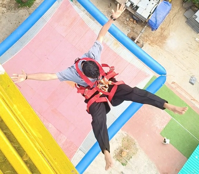 Sky Jump freefall at Skypark Yercaud