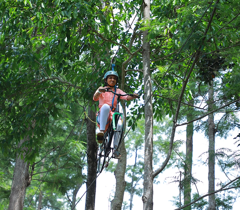 Skycycling in Yercaud Skypark